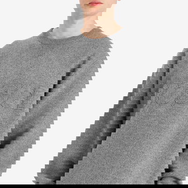 Sveter Gucci Gucci Embossed Wool Crew Neck Knit Šedá | 811405-XKEKO-1200, 5