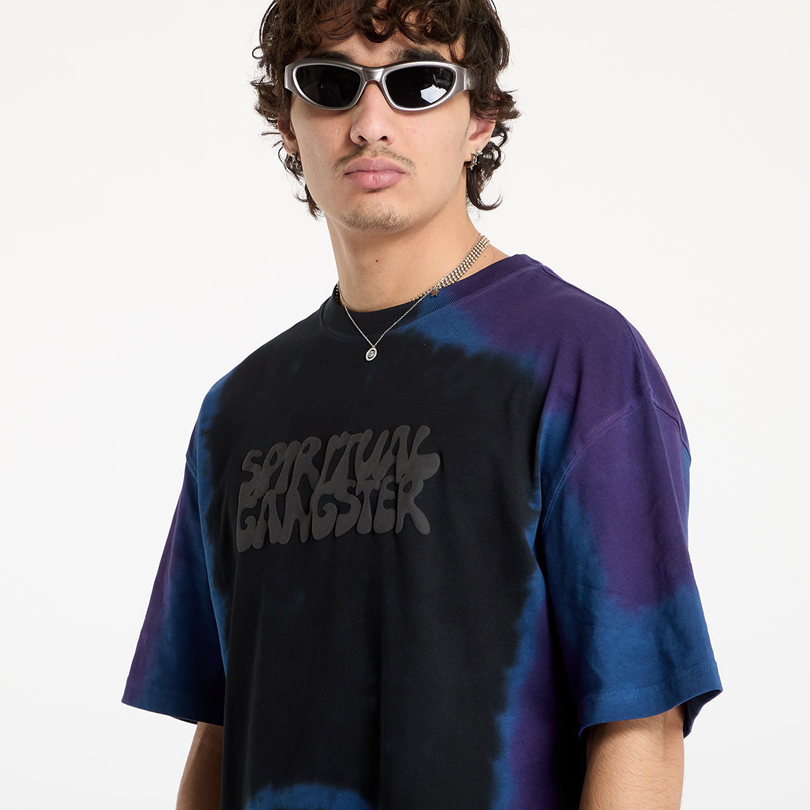 Tie Dye T-Shirt With Logo Print