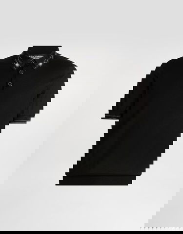 Polo tričko Dolce & Gabbana Silk Polo Shirt Čierna | GXZ02TJBSOIN0000, 0