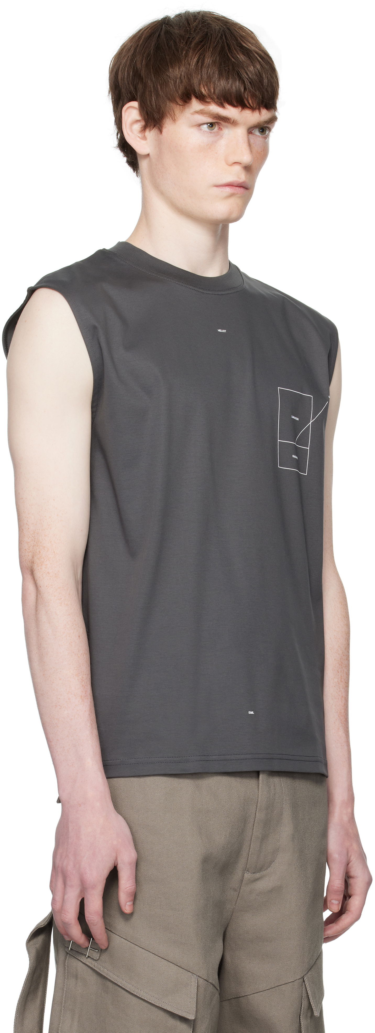 Tielko HELIOT EMIL HELIOT EMIL Retina Tank Top Šedá | PREAW25_M_09_145_DGY05, 1