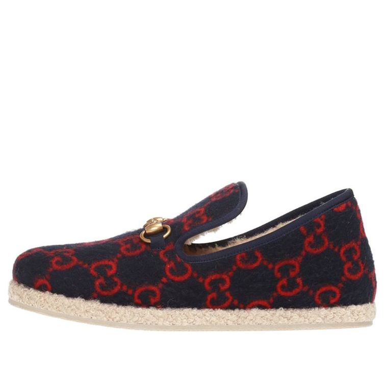 Tenisky a topánky Gucci Gucci Wool Horsebit Loafers Navy | 575850-G3840-4166