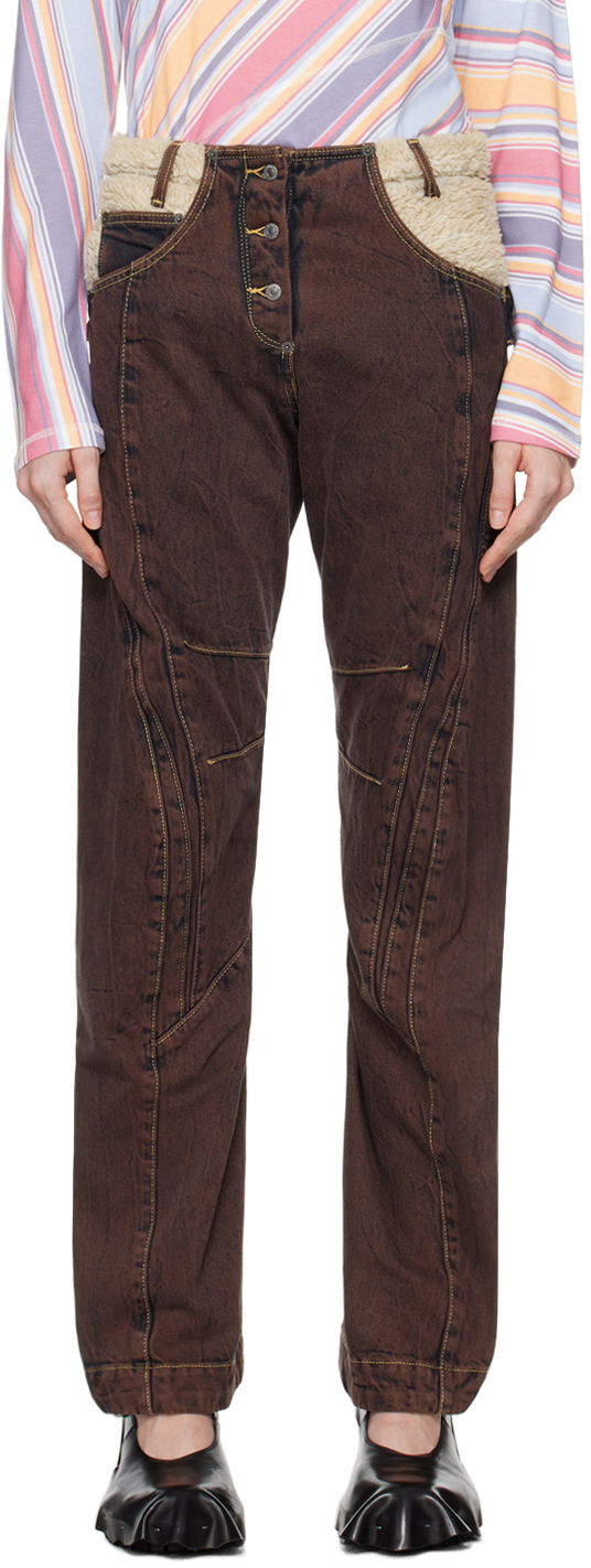 Džínsy KIKO KOSTADINOV Paneled Jeans Hnedá | 000GM-0000, 0