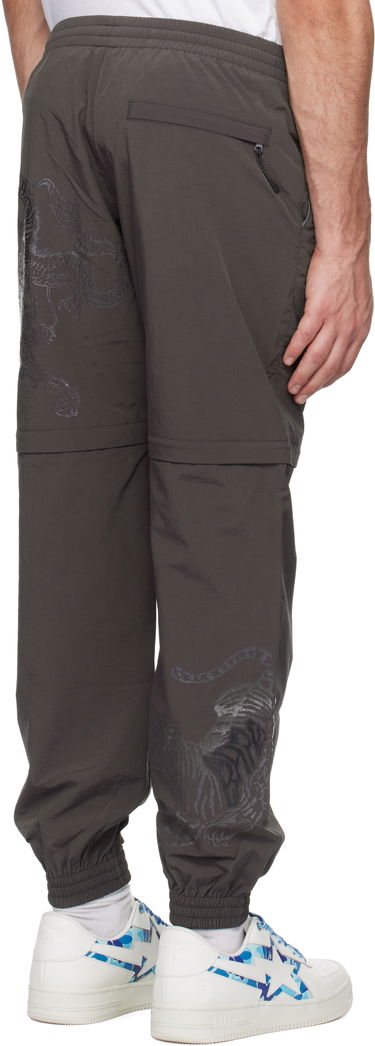 Tepláky BAPE BAPE Tiger & Dragon Zip-Off Track Pants Šedá | 001PTK701002L, 2