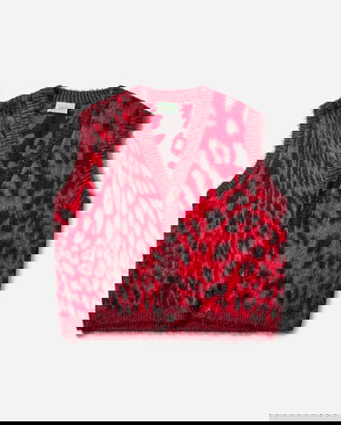 Vesta Aries Brushed Leopard Print Vest Červená | AR4004104 Red, 1