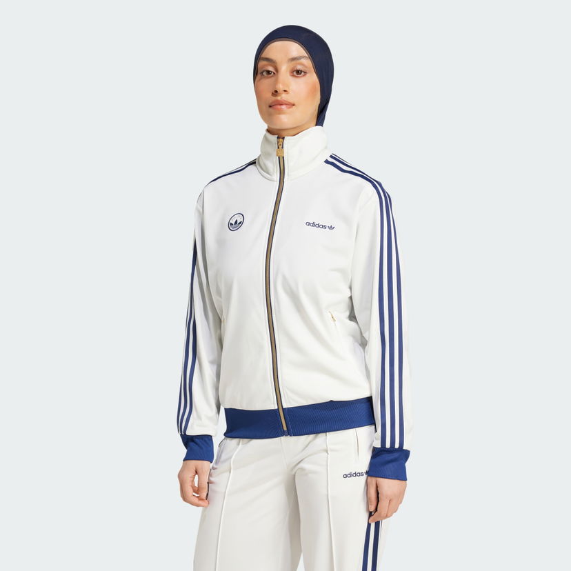 Vetrovka adidas Performance Firebird Badge Biela | IX3550