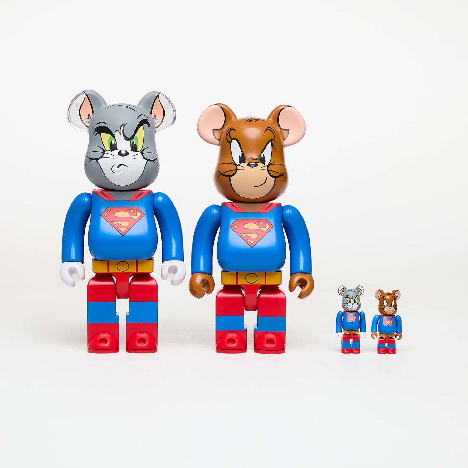 Zberateľské Medicom Toy BE@RBRICK Tom & Jerry As Superman 100% & 400% Set Rôznofarebný | 4530956612768, 0