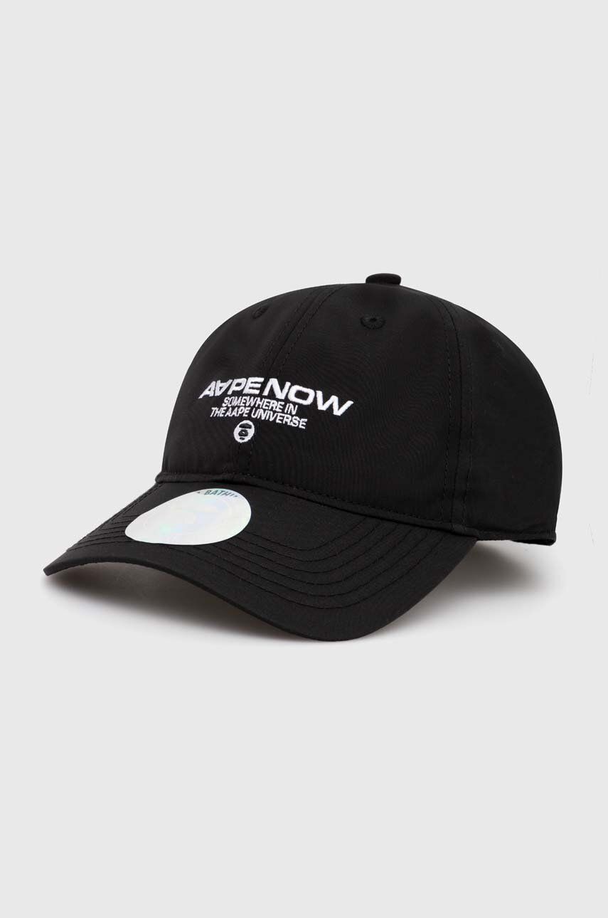 Šiltovka AAPE by A Bathing Ape AAPE Cap with Applique Čierna | AAPCPM5255XXM, 0