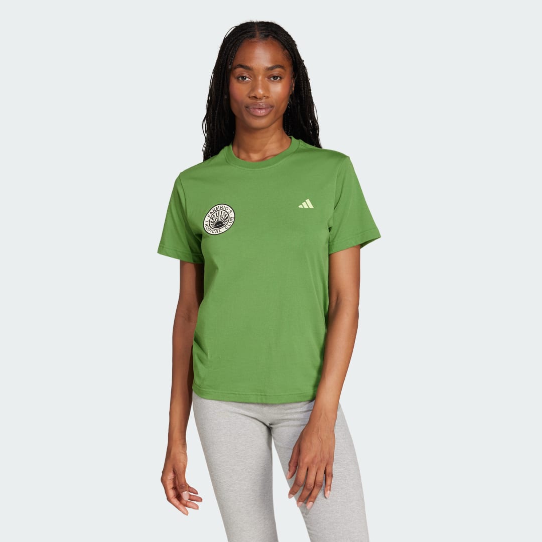 Tričko adidas Performance adidas x FARM Graphic Tee Zelené | JD6292, 0