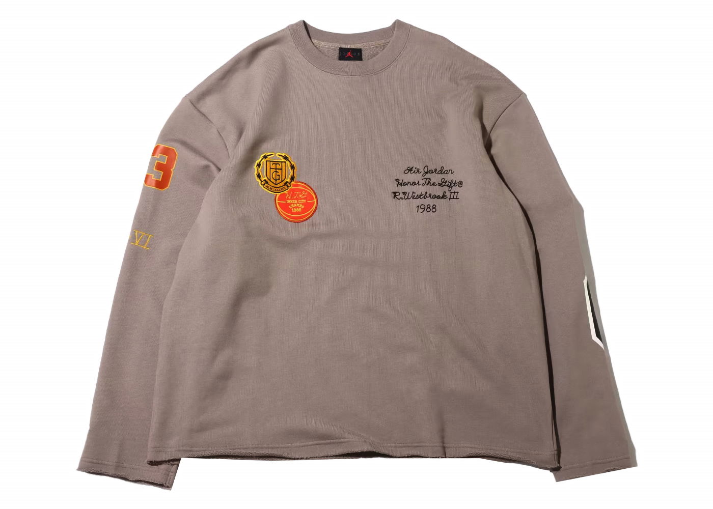 Tričko Jordan Jordan Honor The Gift Sweatshirt Moon Fossil Šedá | DX6239-087, 0