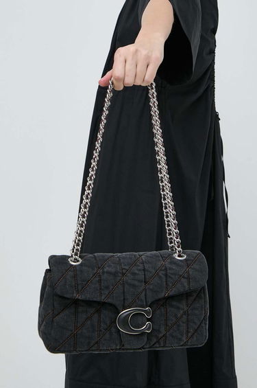 Kabelka Coach Coach Quilted Denim Shoulder Bag Čierna | CR704, 5