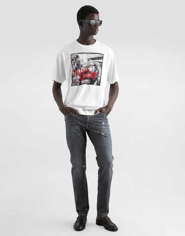 Tričko Dolce & Gabbana Dolce & Gabbana Cotton T-Shirt with "Italian Holiday" Print Biela | G8PN9TG7O4TW0800, 1