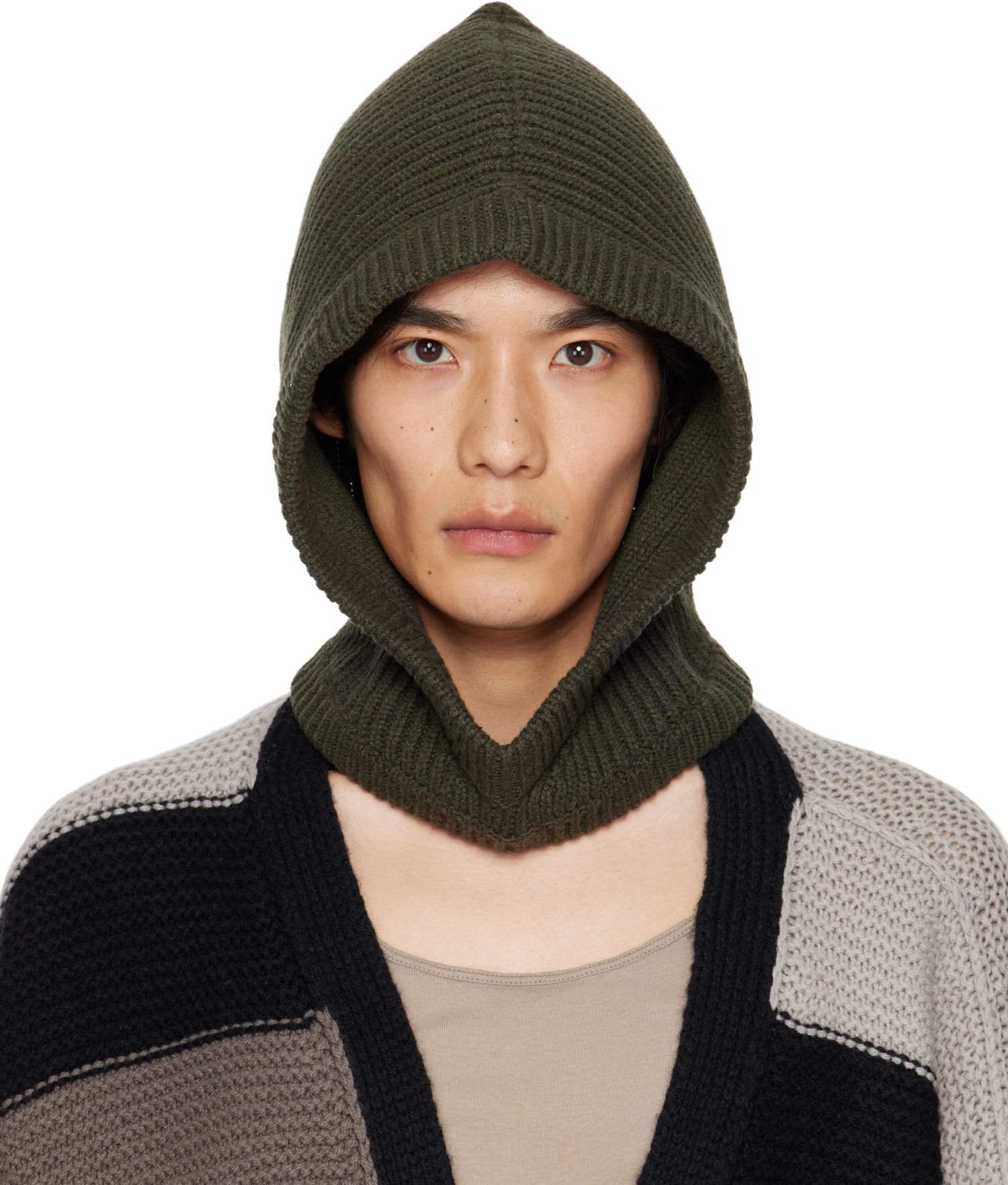 Klobúk Rick Owens Rick Owens Concordians Cashmere Knit Hood Zelené | RU02E1481 WSBR, 0