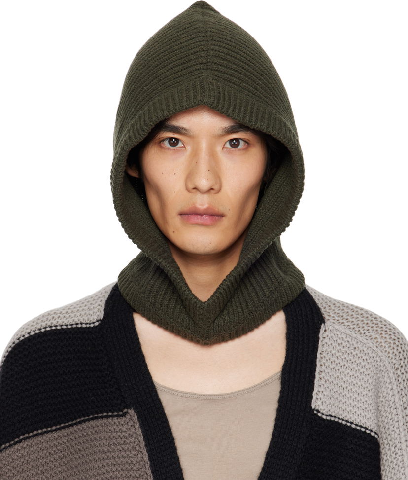 Klobúk Rick Owens Rick Owens Concordians Cashmere Knit Hood Zelené | RU02E1481 WSBR