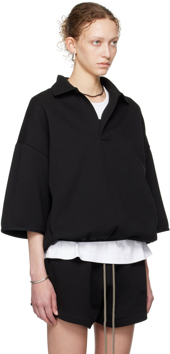 Polo tričko Fear of God Core Collection 3/4 Sleeve Polo Black Čierna | 192SU244400F, 1