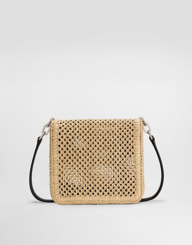 Taška cez rameno Dolce & Gabbana Dolce & Gabbana Woven Raffia Crossbody Bag Béžová | BM2445A9O838L797, 3