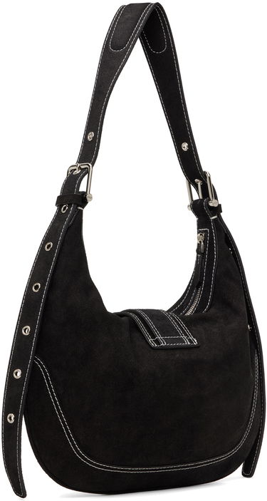 Kabelka OSOI Suede Shoulder Bag With Buckle Čierna | 24FWB05004022, 2