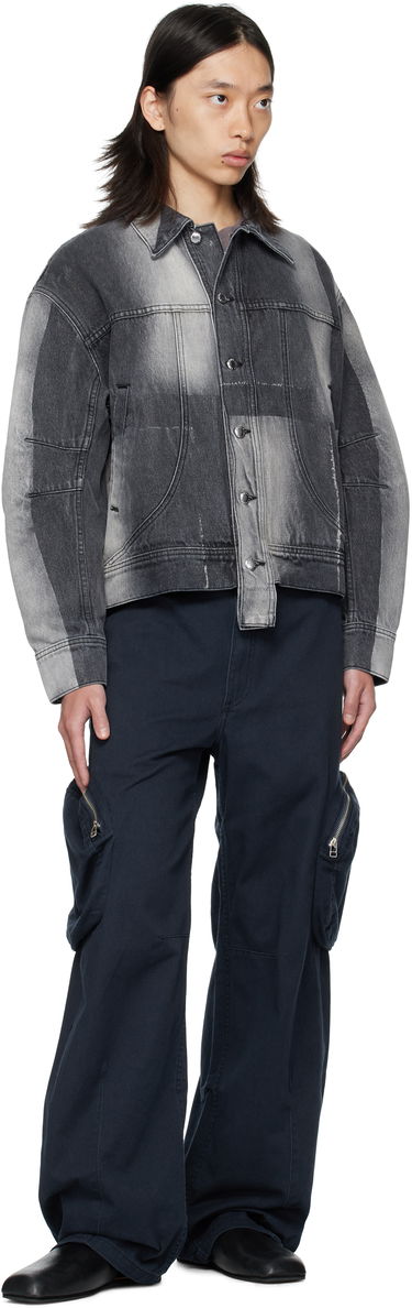 Bunda Eckhaus Latta Eckhaus Latta 'El Jacket Redux' Denim Jacket Šedá | 1224-EL-PF25-SF, 3