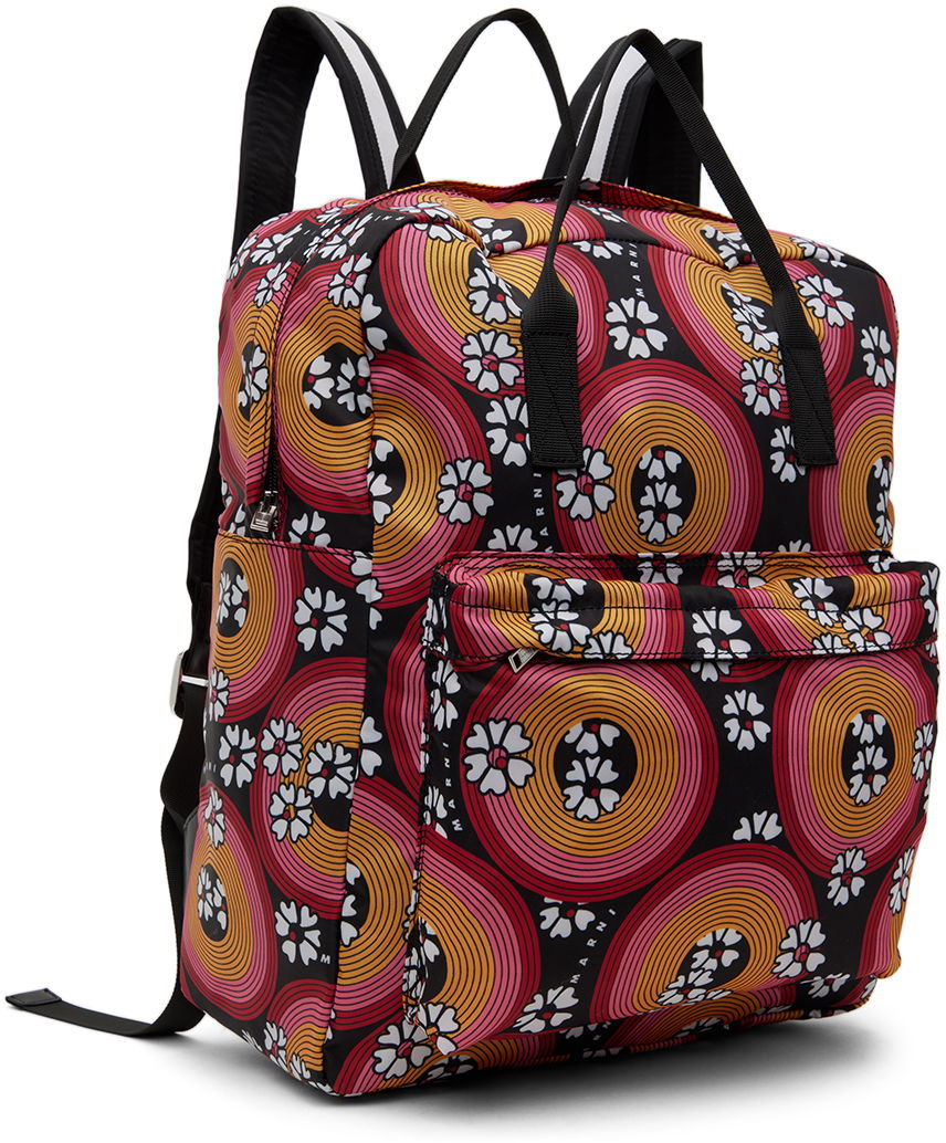 Batoh Marni Marni Kids Allover 70s Circles Backpack Čierna | M00965, 1