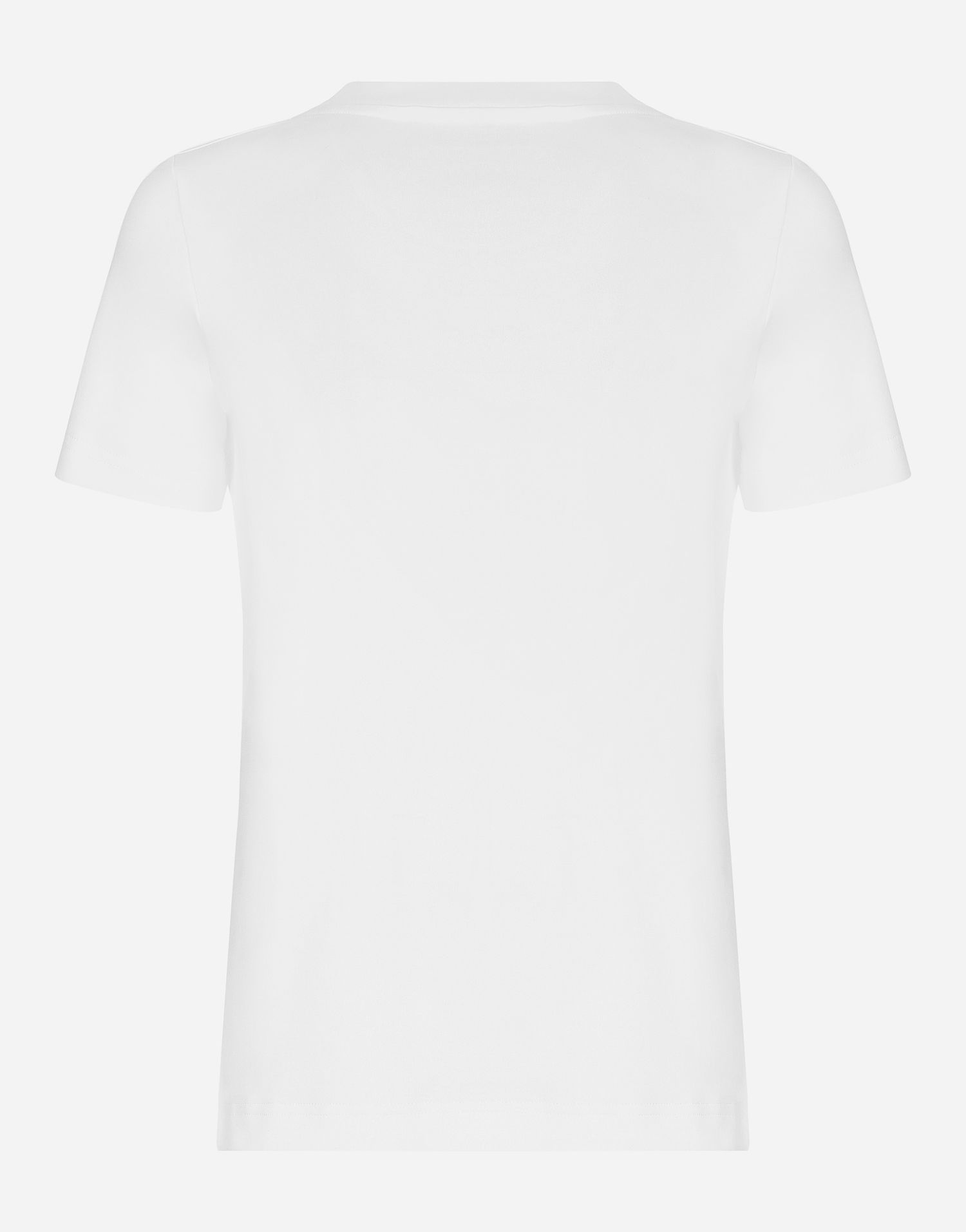Tričko Dolce & Gabbana Jersey T-shirt With Flocked Detail Biela | F8T00TGDCBQW0800, 1