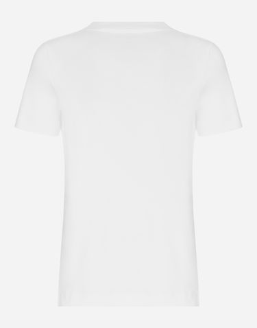 Tričko Dolce & Gabbana Jersey T-shirt With Flocked Detail Biela | F8T00TGDCBQW0800, 1