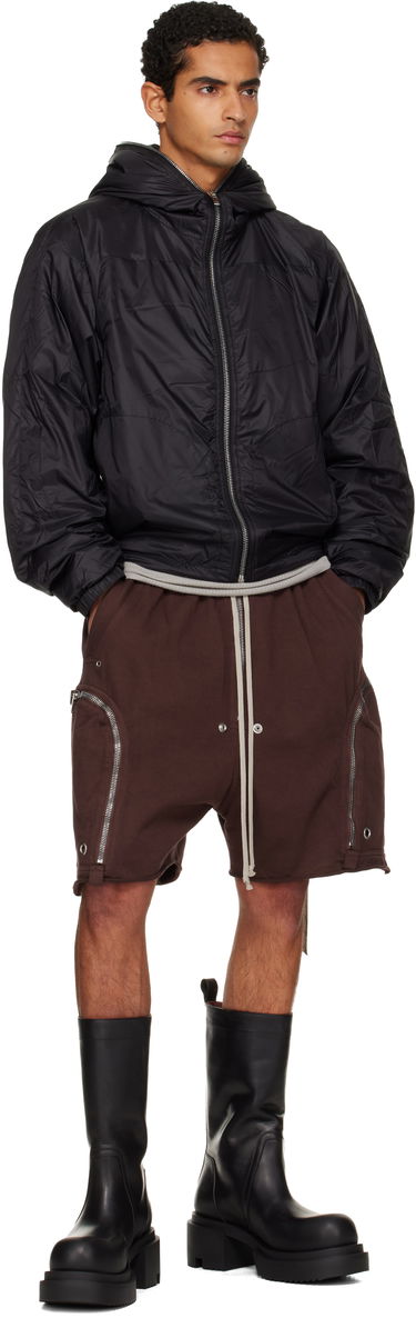 Šortky Rick Owens Rick Owens DRKSHDW Concordians Bauhaus Drawstring Zipped Cargo Shorts with Raw Hem Hnedá | DU02E7389 RIG, 3