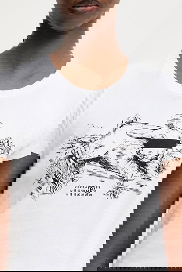 Tričko Maison Margiela MM6 Maison Margiela T-Shirt with Rabbit Print Biela | S62GD0199.M20108.100, 3