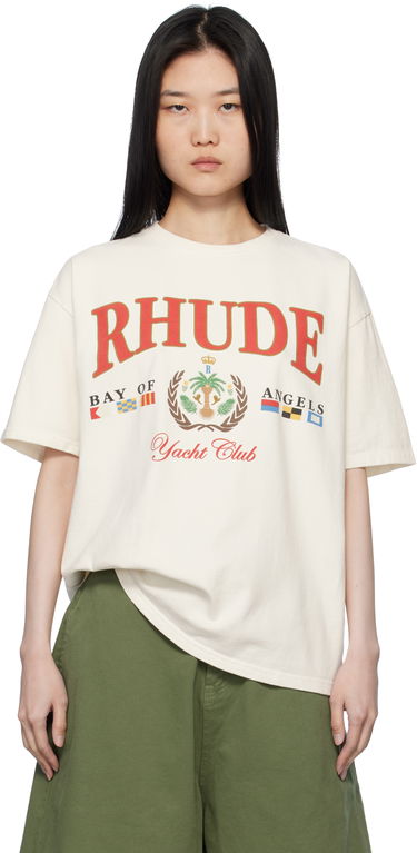 Tričko Rhude Rhude 'Bay Of Angels Yacht' T-Shirt Béžová | RHPS25TT01012, 0