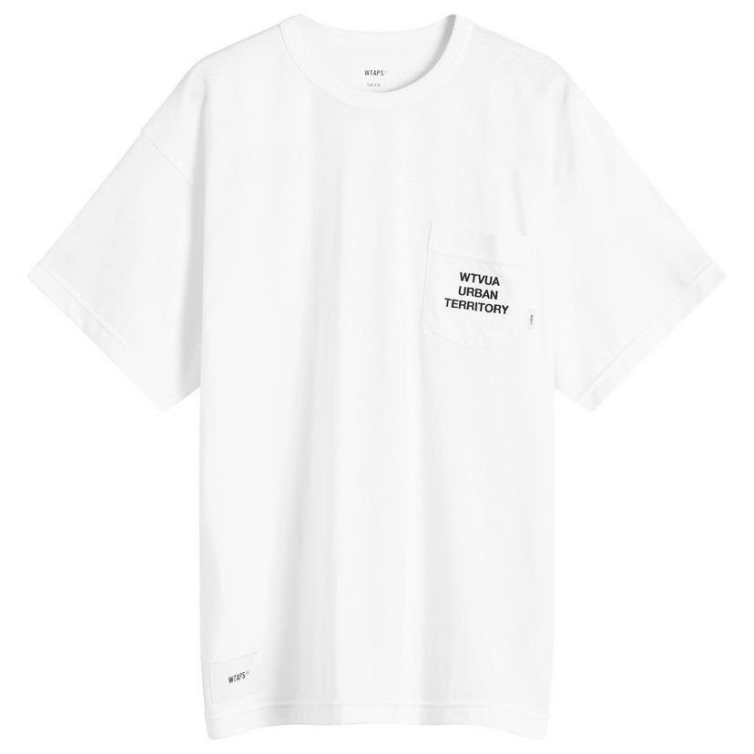 Tričko WTAPS Embroidered Pocket T-Shirt Biela | 242ATDT-CSM15-WHT