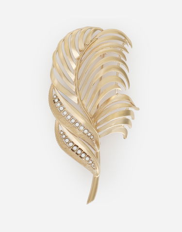 Spona Dolce & Gabbana Dolce & Gabbana Rhinestone-Detailed Feather Brooch Metalická | WPQ7S4W1111ZOO00, 0