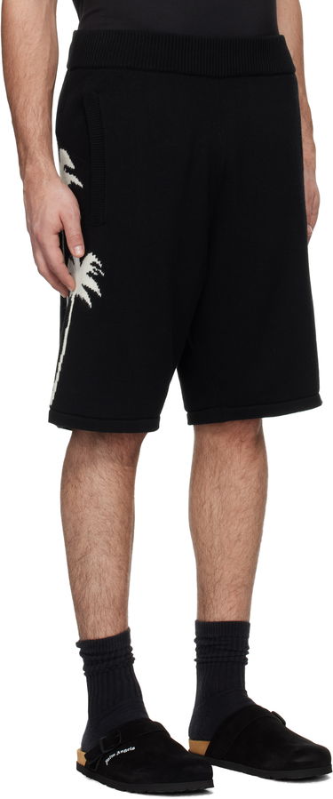 Šortky Palm Angels Knitted Palms Shorts Čierna | PMHM012S25KNI0021003, 1