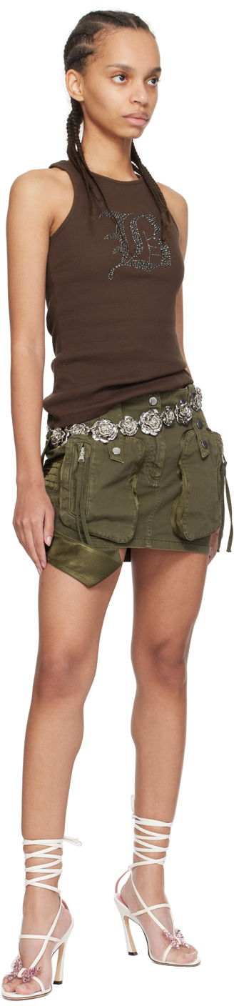 Sukňa Blumarine Cargo Pocket Denim Miniskirt Zelené | P422J109A, 3