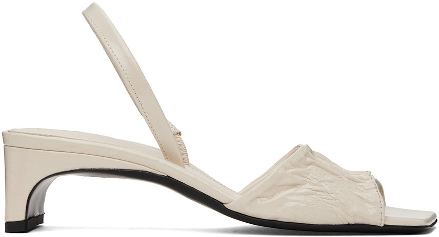 Tenisky a topánky TOTEME The Gathered Scoop Heeled Sandals Biela | 241-WAS1000-LE0046, 0