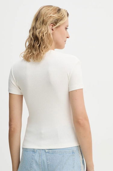 Tričko Nanushka Axton Fitted Short Sleeve T-shirt Biela | NW24PFTP2490, 2