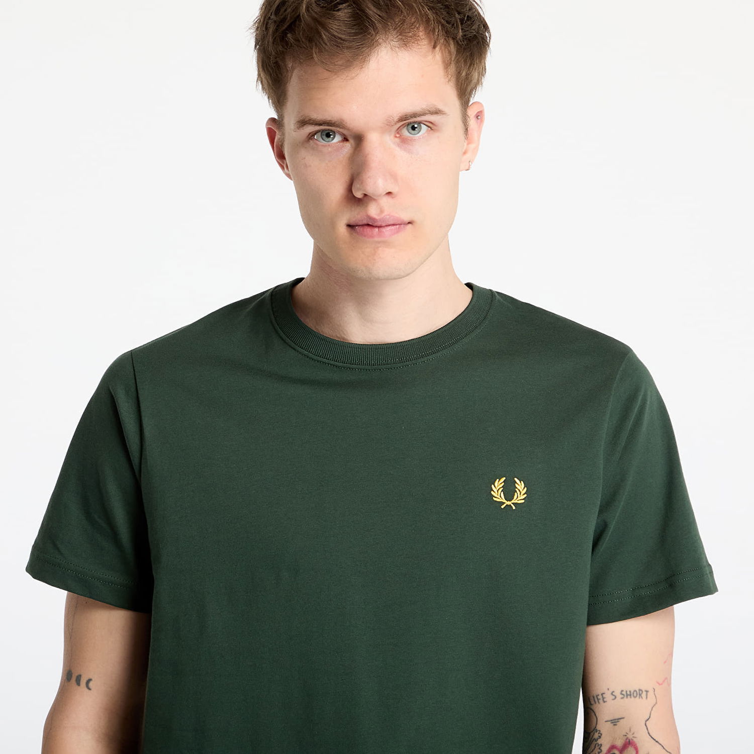 Tričko Fred Perry Fred Perry Crew Neck T-Shirt Zelené | M1600 X89, 1