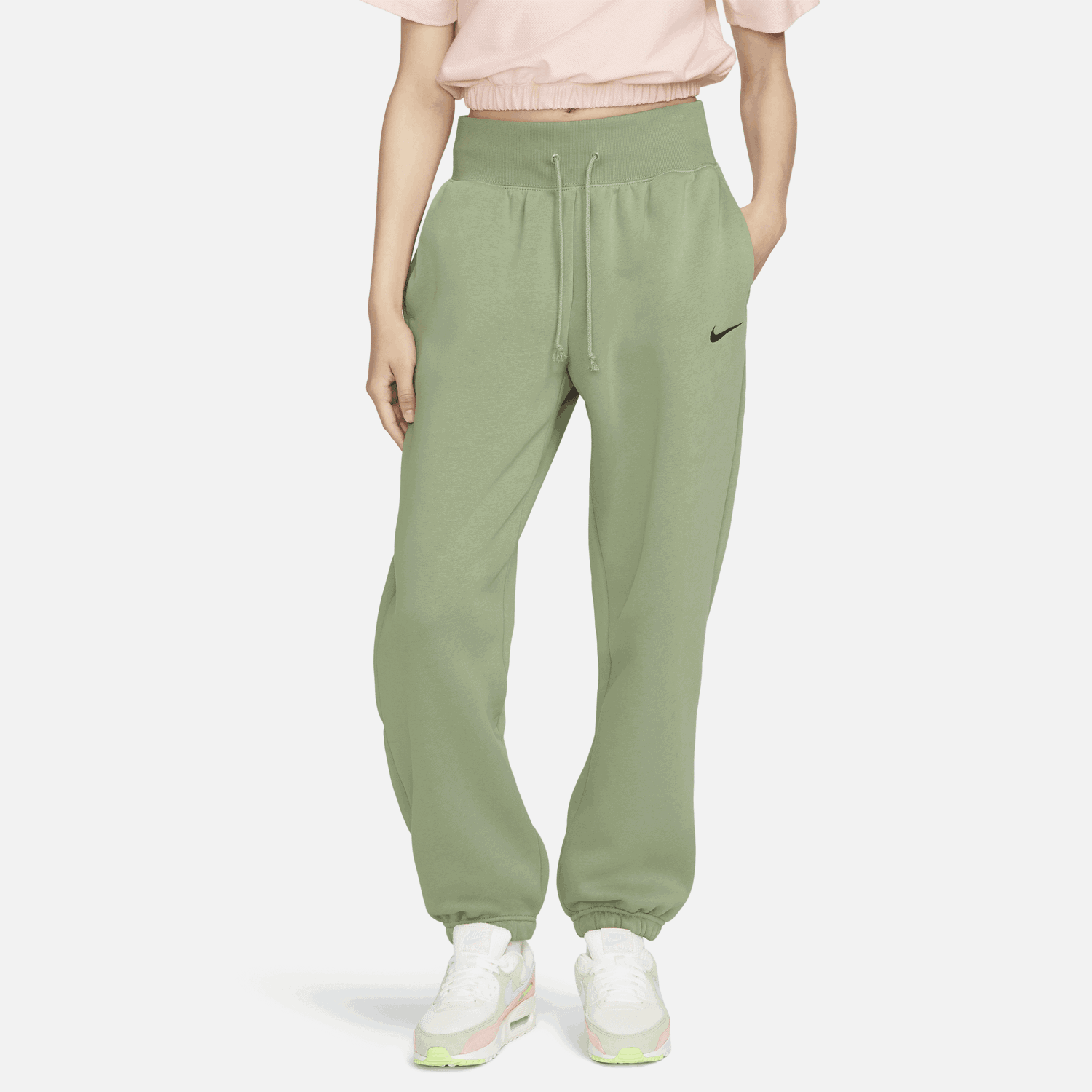 Tepláky Nike Sportswear Phoenix Fleece Zelené | DQ5887-386, 0