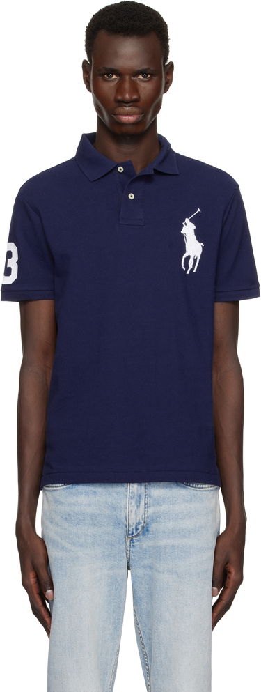 Polo tričko Polo by Ralph Lauren Ralph Lauren Custom Slim Fit Big Pony Mesh Polo Navy | 710688969004, 0