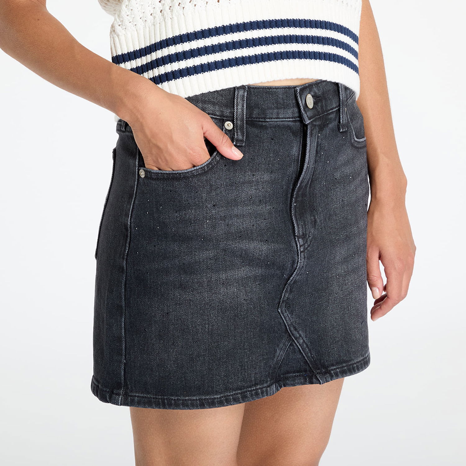 Sukňa Tommy Hilfiger Izzie Mini Skirt Denim Black Čierna | DW0DW18948 1BZ, 1