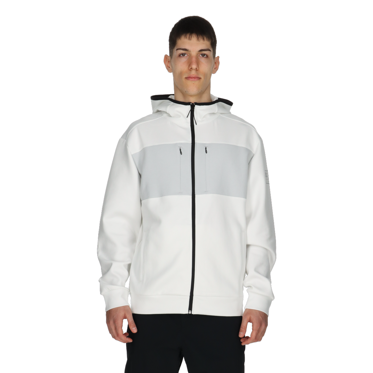 Mikina Champion Color Block Full-Zip Hooded Jacket Biela | 219762-WW033, 0