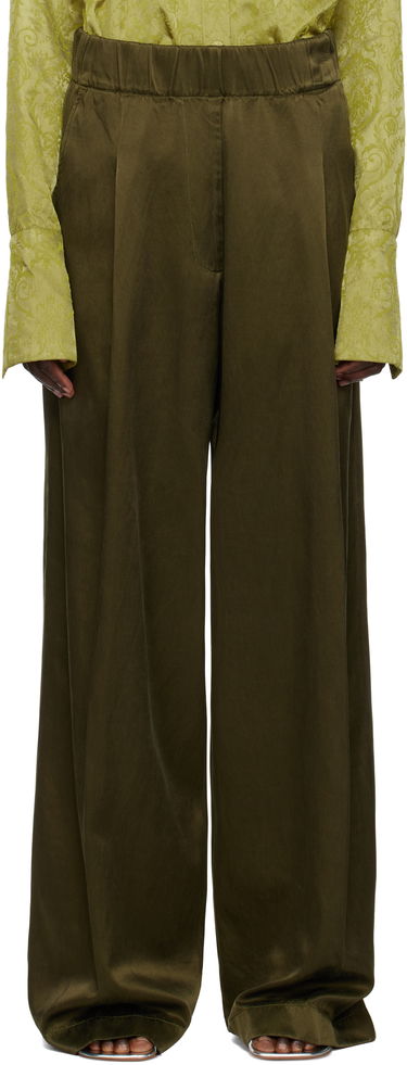 Nohavice Dries Van Noten Dries Van Noten Elasticated Wide-Leg Trousers Zelené | 251-010910-1426, 0