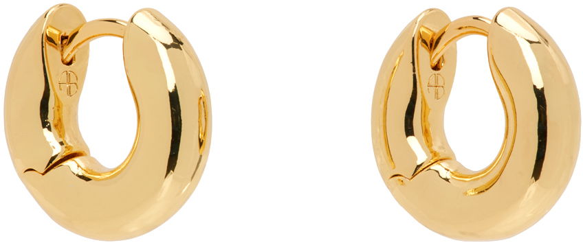 ANINE BING Small Bold Link Hoop Earrings