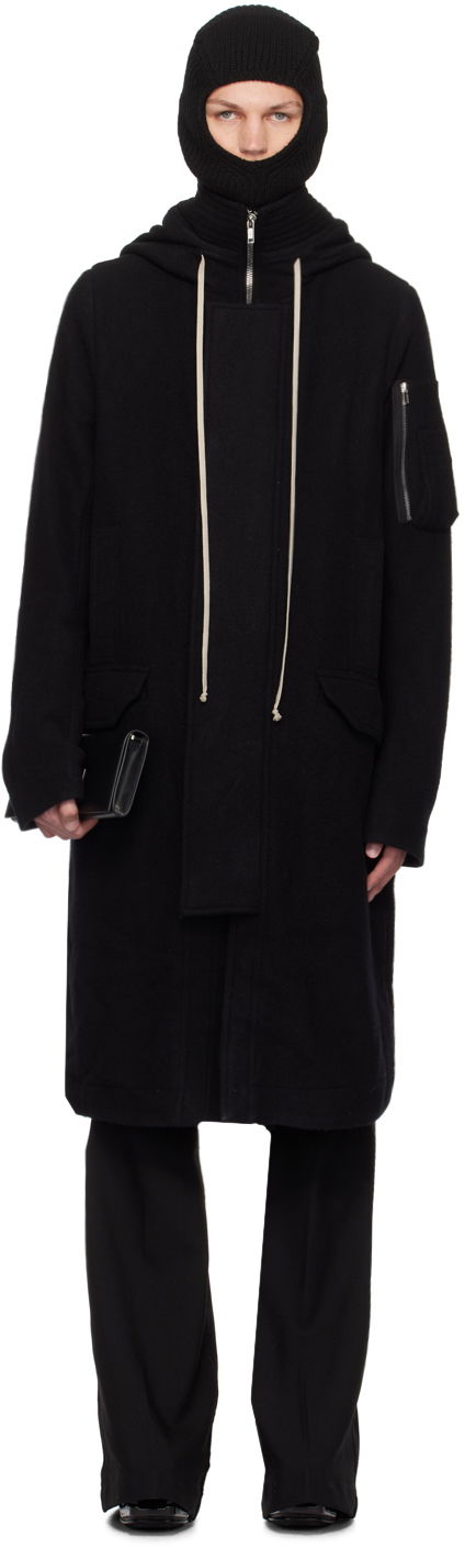 Kabáty Rick Owens Black Porterville Megaparka Coat Čierna | RU02D6980 WLD, 0