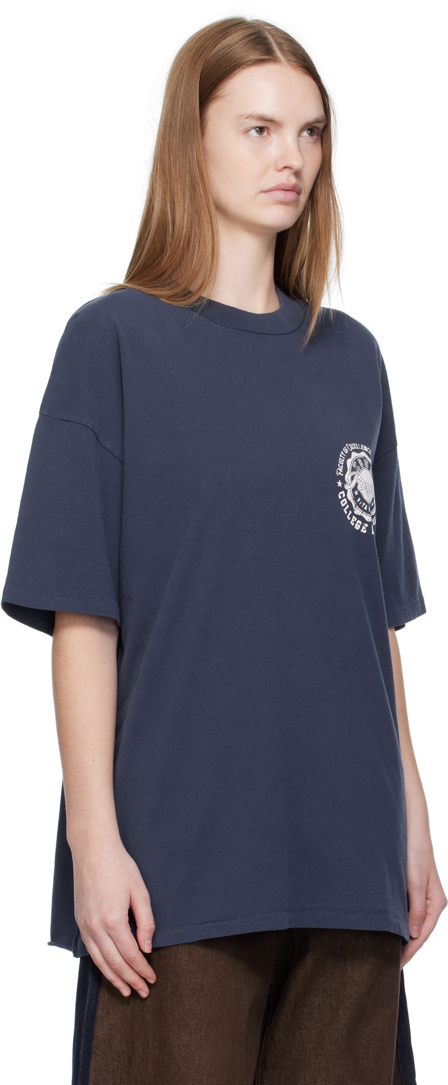 Tričko Ksubi Ksubi Stacks Boyfriend T-Shirt Navy | WFA25TE017, 1