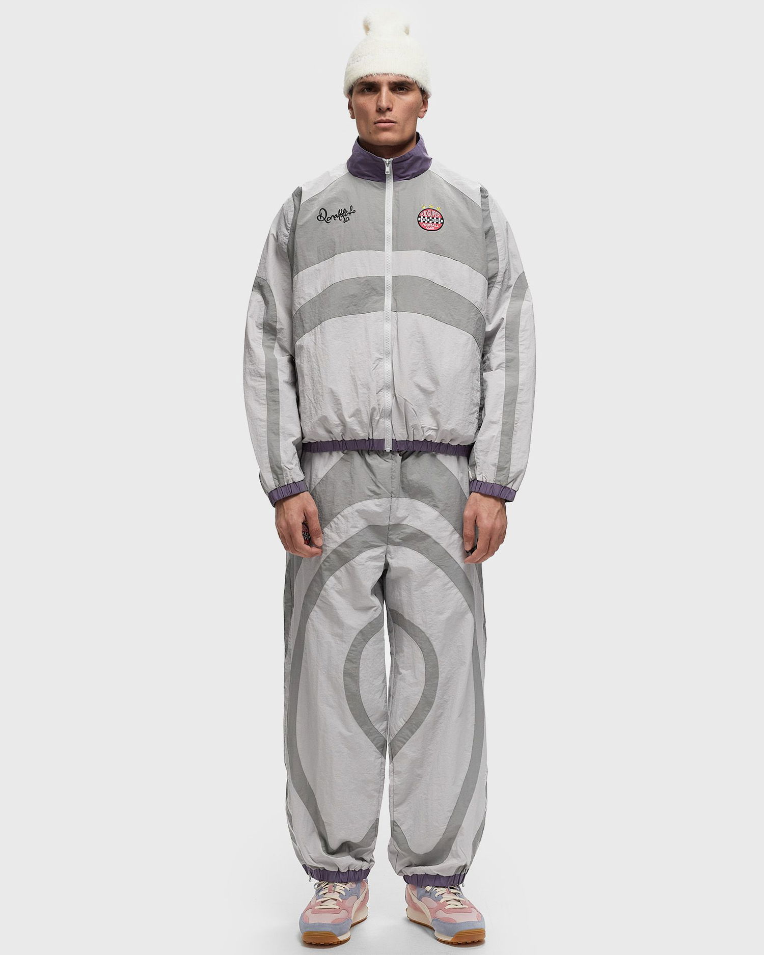 Vetrovka KidSuper KidSuper Studios X Ronaldinho Windbreaker Track Jacket XL Šedá | AW24-OW-05, 1