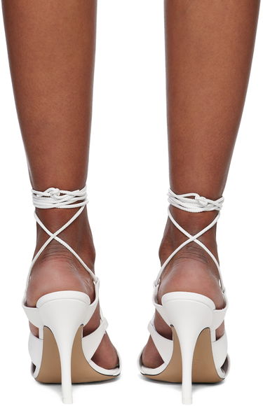 Starostlivosť o obuv The Attico Attico Renèe Lace-Up Heeled Sandals Biela | 231WS625 L001, 1
