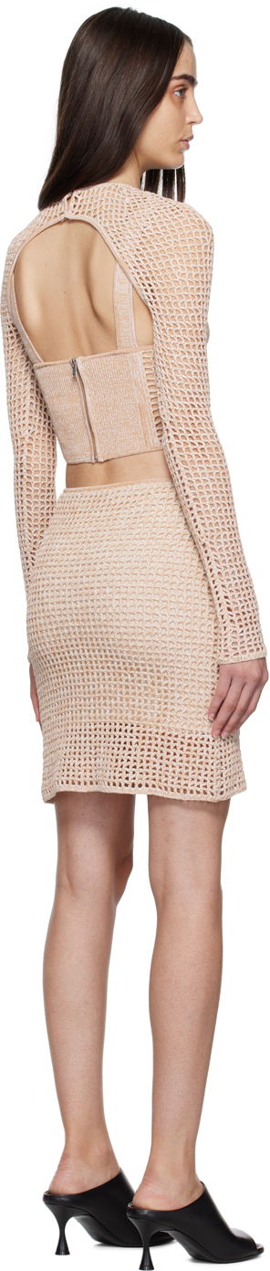 Šaty Dion Lee Dion Lee Stirrup Knit Mini Dress Béžová | A7644F22, 2