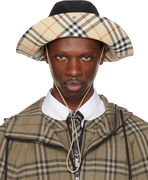Burberry Check Brim Gabardine Bucket Hat