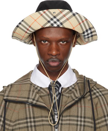 Klobúk Burberry Burberry Check Brim Gabardine Bucket Hat Béžová | 8112364, 0