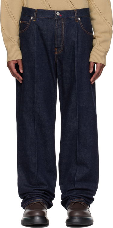 Džínsy FERRAGAMO Ferragamo Straight-Leg Jeans Modrá | 780559, 0
