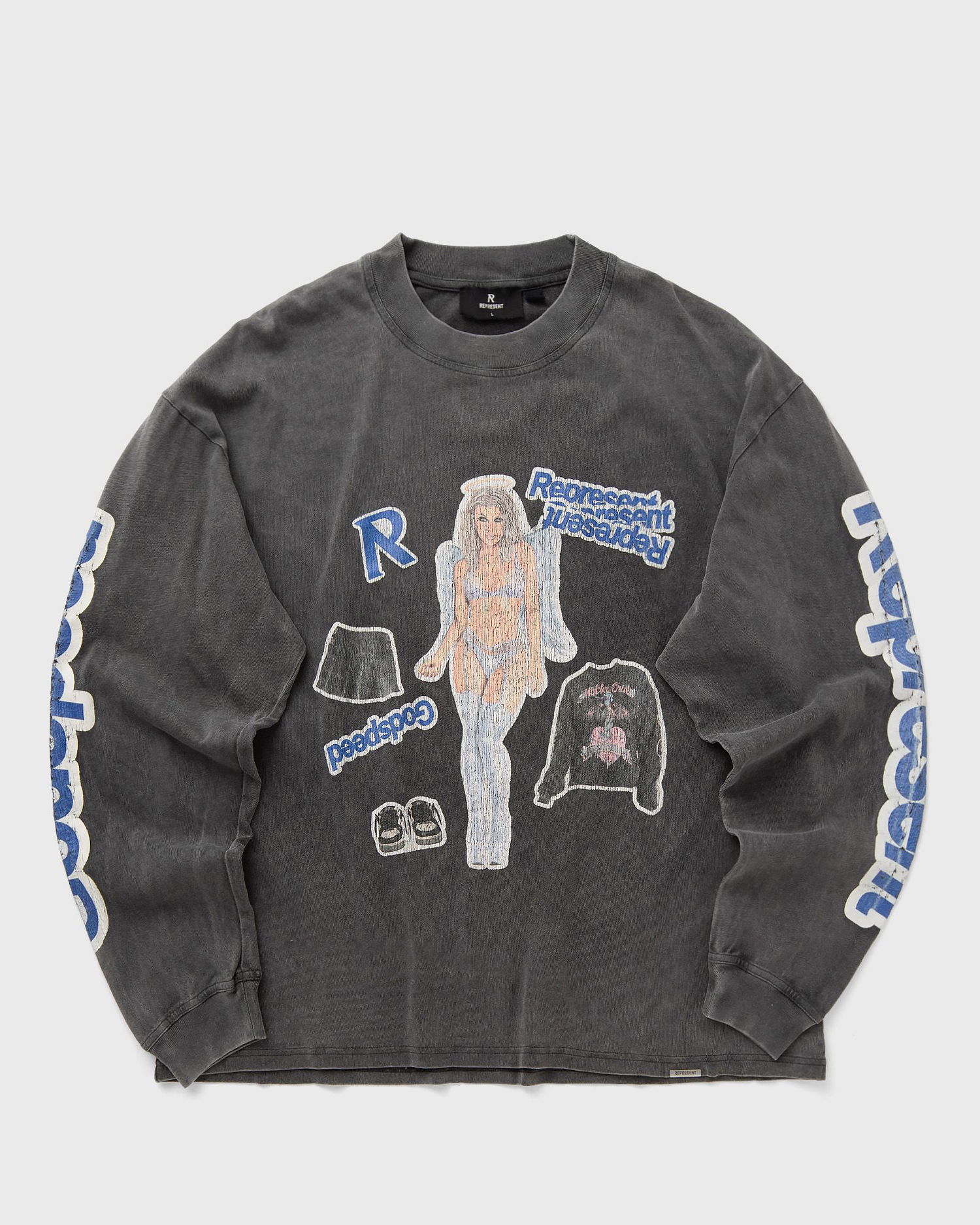 Tričko Represent Clo Question Your Innocence Graphic Long Sleeve T-Shirt in Size XXL Čierna | MLM4244-020, 0