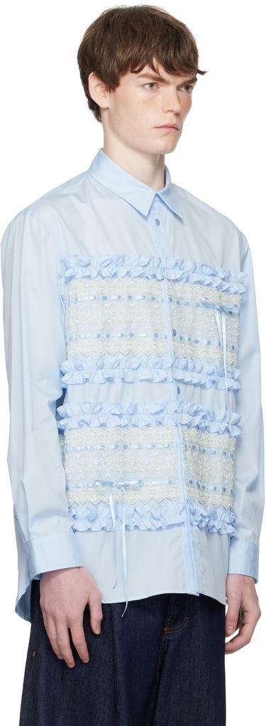 Košeľa Simone Rocha Simone Rocha Lace Ribbon Trim Shirt Biela | 5391 1025, 4